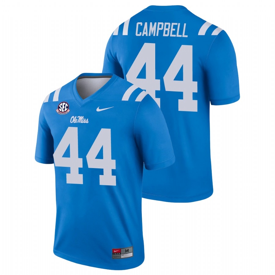 Ole Miss Rebels Men's NCAA Chance Campbell #44 Blue Alternate Legend College Football Jersey SRY1049LV